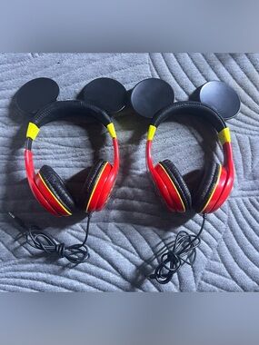 eKids Disney Junior Mickey Mouse Wired Over Ear Headphones 3.5 MM Jack Lot of 2